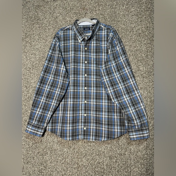 NWOT Men's Big & Tall IZOD Classic Plaid Long Sleeve Button Down Shirt Size 2XLT - Picture 3 of 6